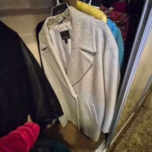 Banana Republic Light Gray Trench Coat